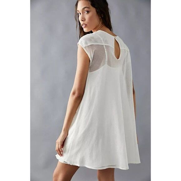 NWT FREE PEOPLE Sz XL KELSEY MINI DRESS IN IVORY - Picture 3 of 5